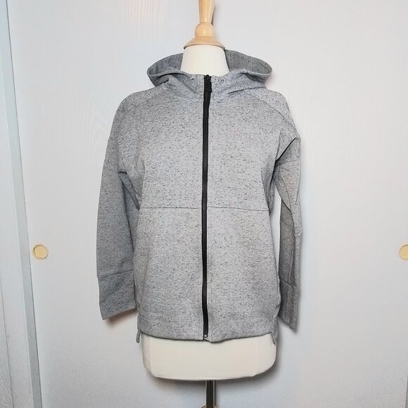 Adidas Tops - Adidas Zipper Hoodie Sweatshirt Heathered Gray Grey size M